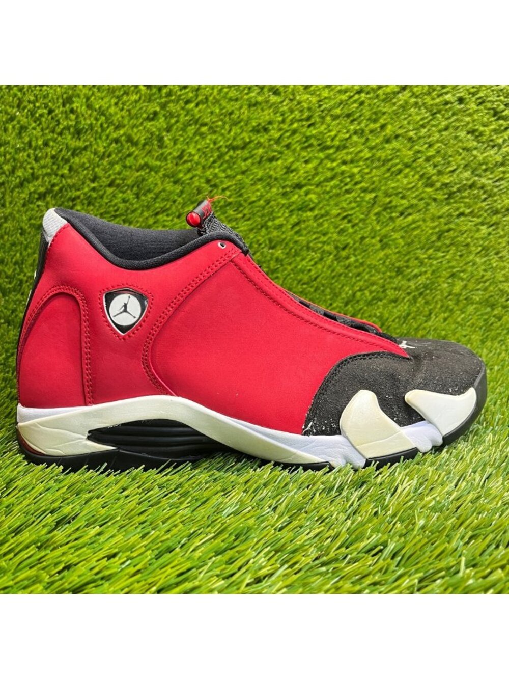 Nike Air Jordan 14 Retro Mens Size‎ 8 Red Black Athletic Leather Shoes Sneakers